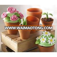 FDA LFGB Baking Silicone Flower Pot Mold For Cake Baking