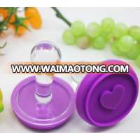 Heart shape plastic handle silicone cookie stamp