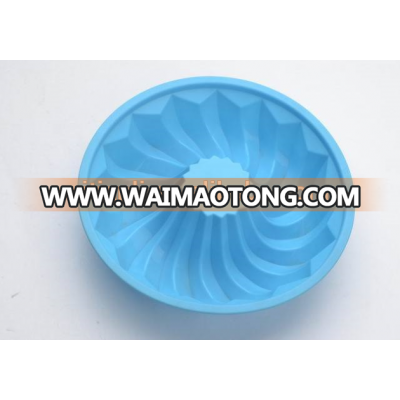 LFGB&FDA Blue Round shape Wedding 3d silicone bakery molds