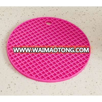 High quality Eco-Friendly pink color silicone mat cork coaster