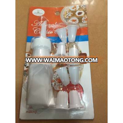 hot sale plastic icing piping bag with 9 nozzles