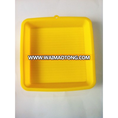 High quality yellow silicone square cake mold silicone baking mold