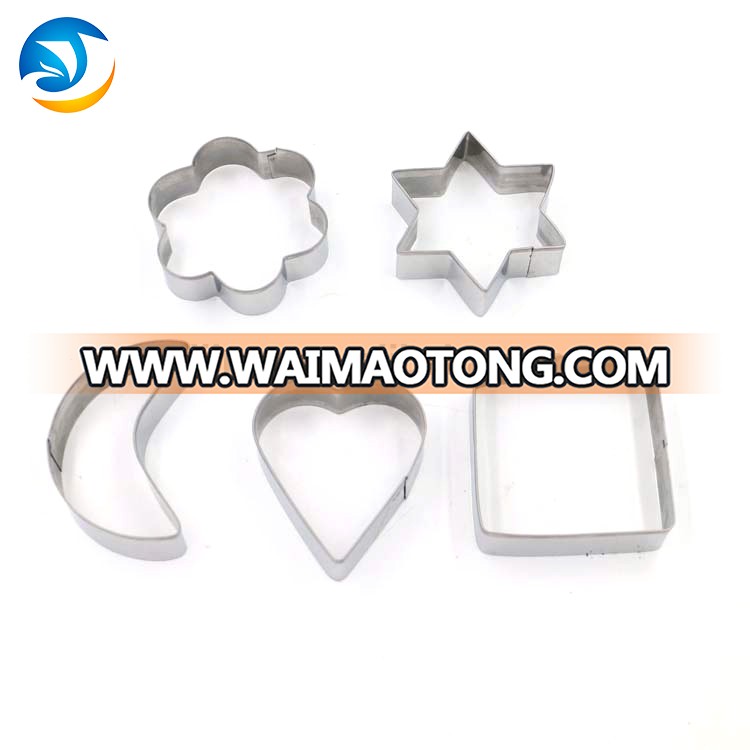 Stainless steel butterfly star heart shaped Cookie Cutter 5pcs cookie cutter set